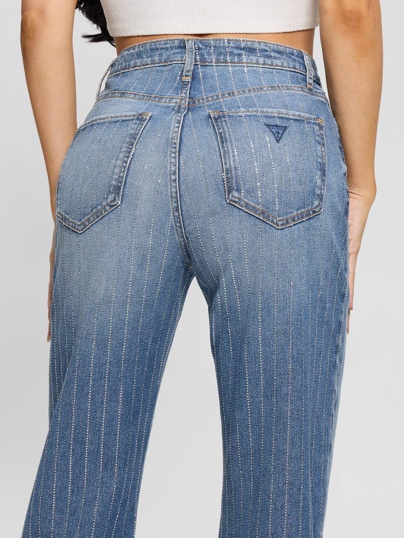 90s High-Rise Rhinestone Jeans | GUESS