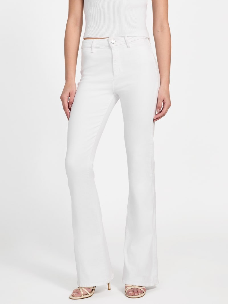 【新作】Top \"Elegant Back Flare\" (White) Sexy Flare Jeans | GUESS