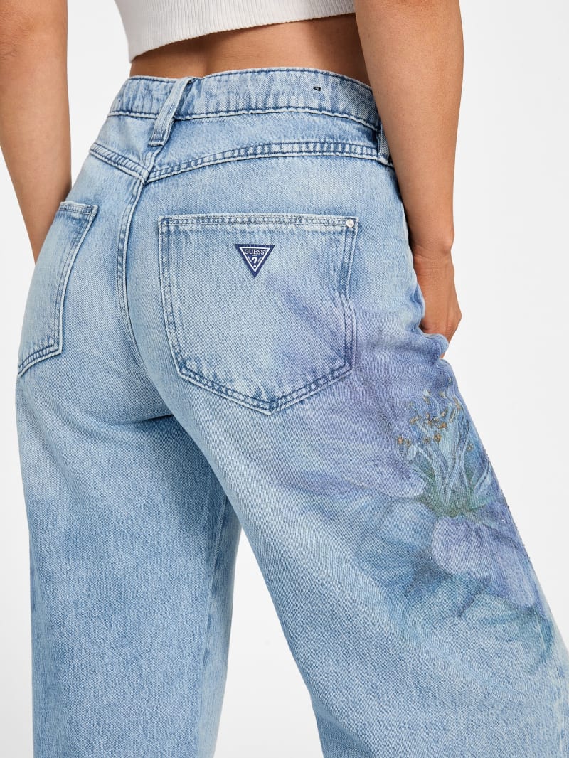 Eco Bellflower Floral Wide Leg Jeans