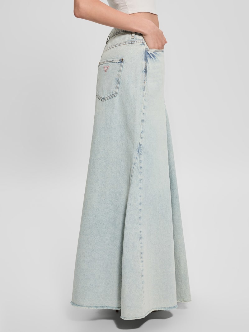 Eco Paneled Denim Maxi Skirt | GUESS