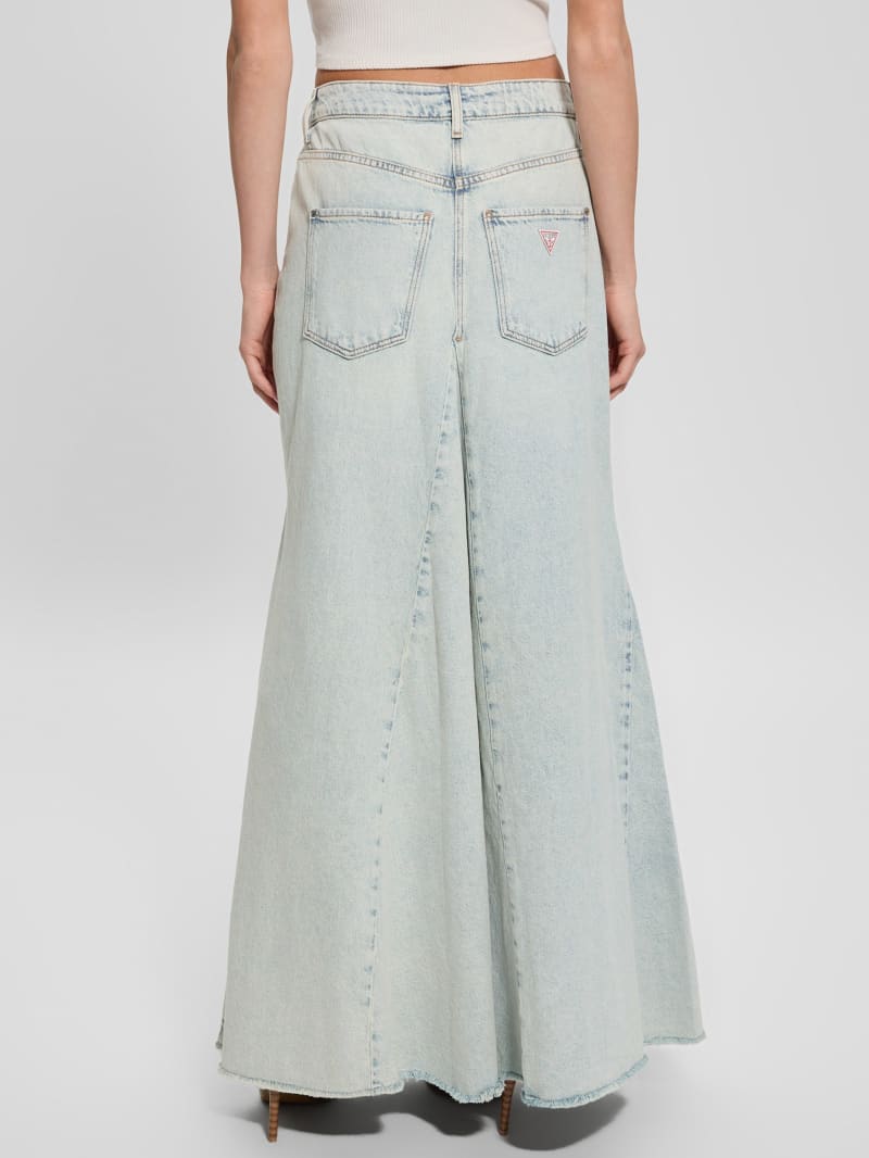 Eco Paneled Denim Maxi Skirt | GUESS