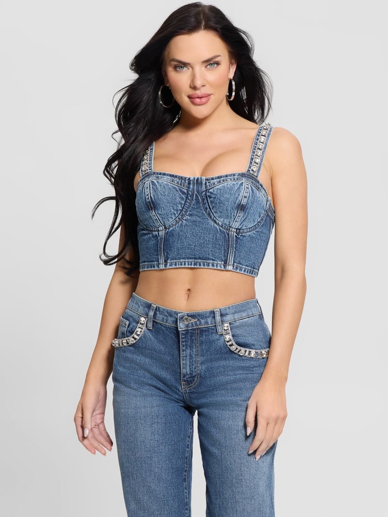 トップス dium bustier Kety Denim Bustier | GUESS