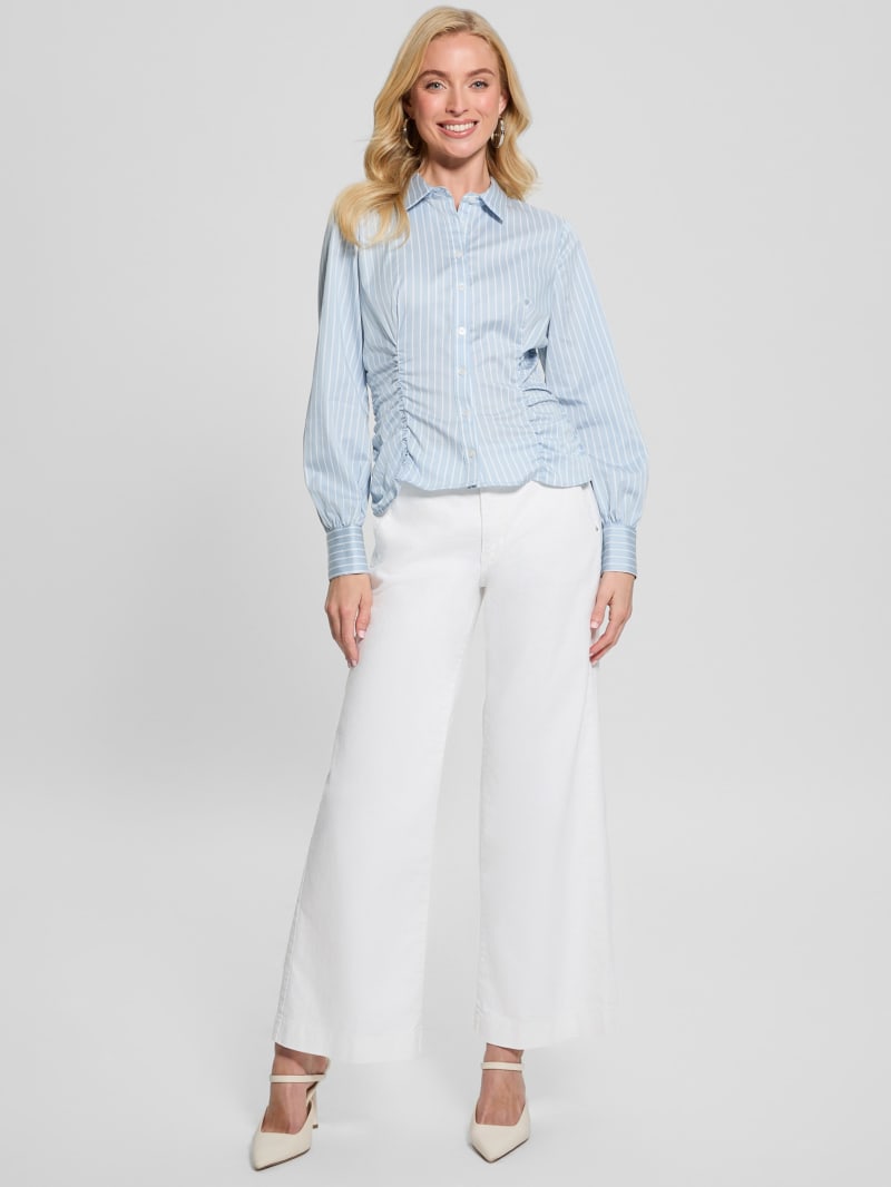 売れ筋商品|||オルセン カットソー トップス レディース Women's Striped Cropped Shirt Ink blue c5a46d2d3949b1d4762e8dfc47b7d0