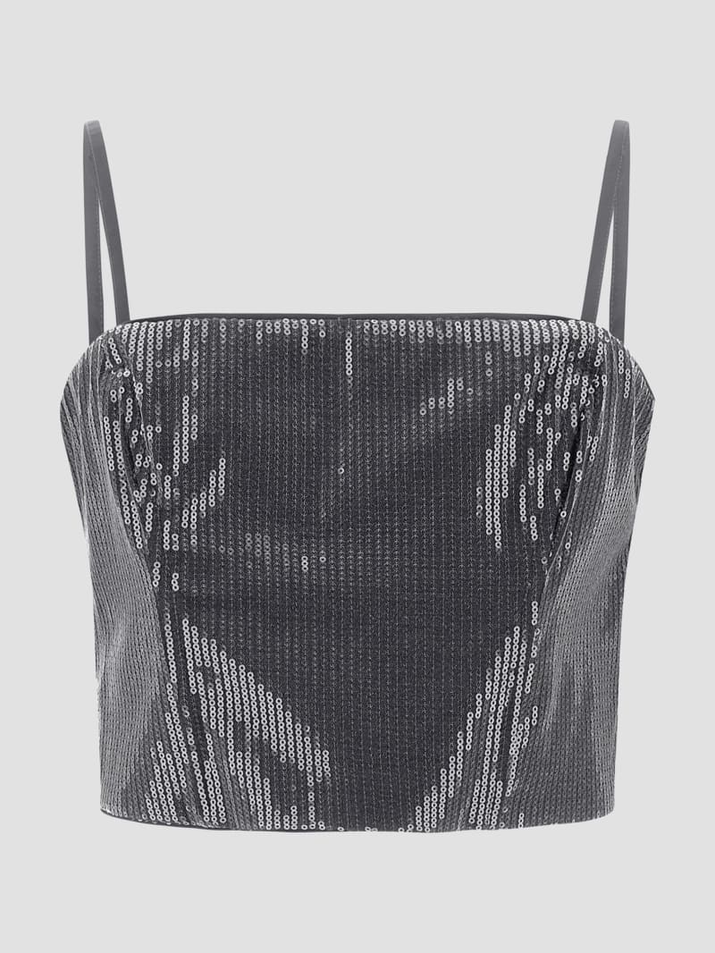 GUESS® Cassia Sequined Bustier Top