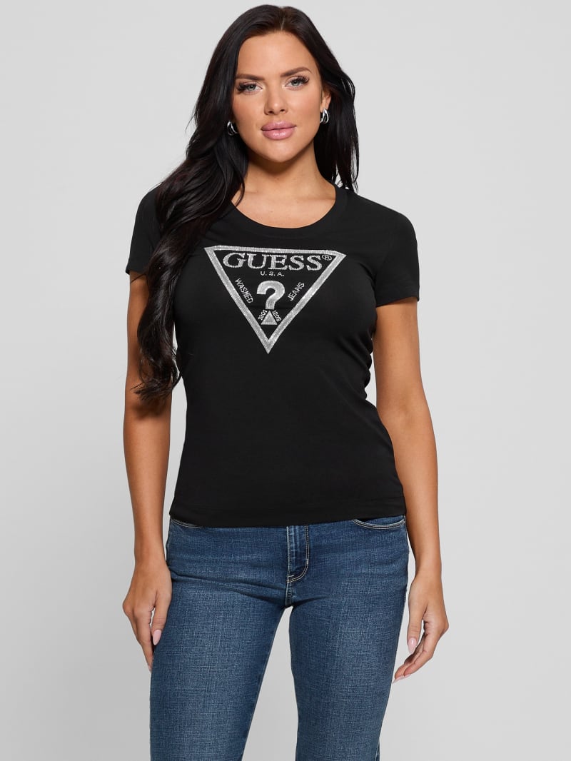 素晴らしい外見 Shiny Eco Signature GUESS | Tee Triangle トップス