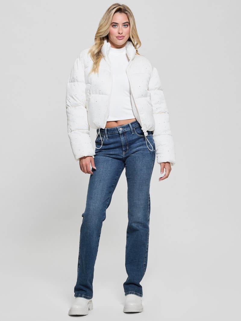 ジャケット Hashtag DDD Hot Rhinestone White Vest Jacket Antonia Strass Rhinestone Puffer Jacket | GUESS Canada