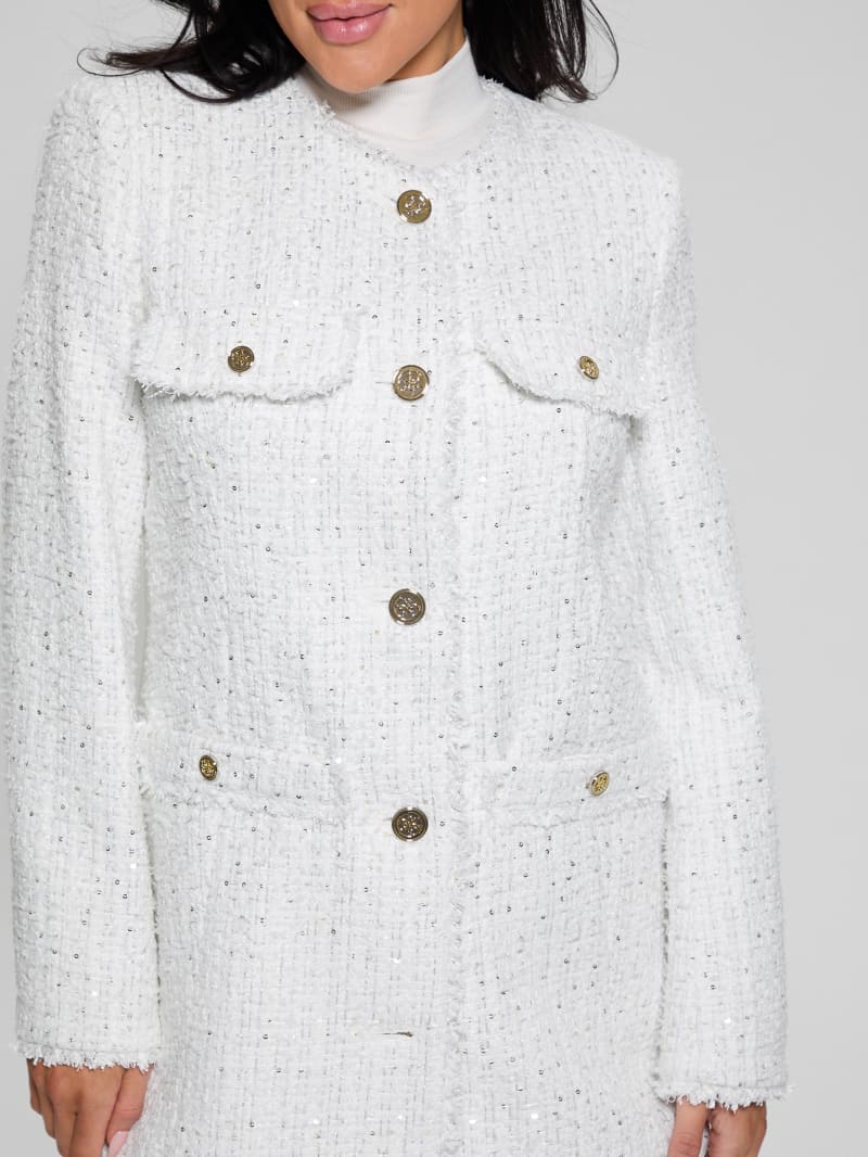 Eco Noelie Tweed Jacket | GUESS