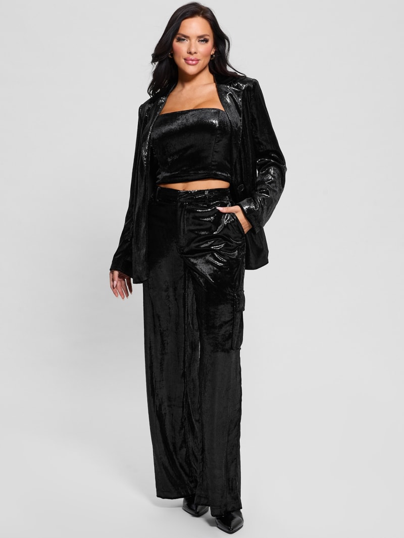 Omega Oversized Velvet Blazer | GUESS