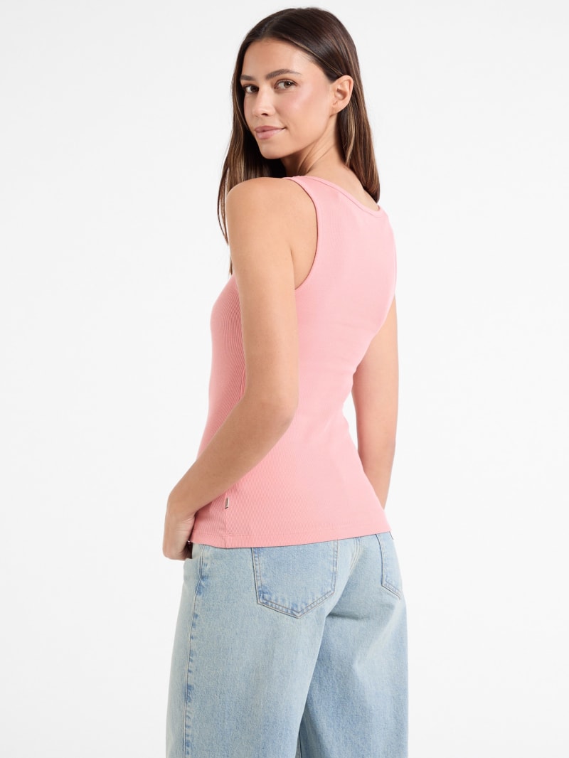 Red Bene Women's Seamless Rib Knit Racerback Tank Top One