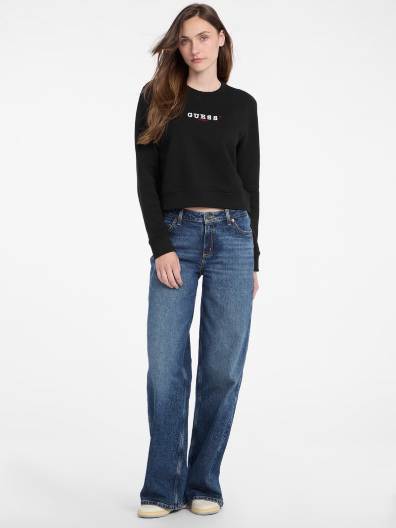 Eco Crewneck Embroidered Sweatshirt | GUESS Jeans