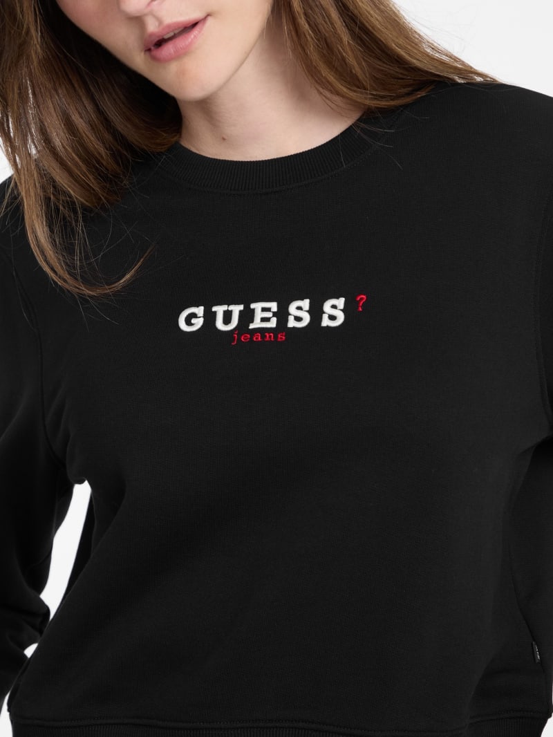 Eco Crewneck Embroidered Sweatshirt | GUESS Jeans
