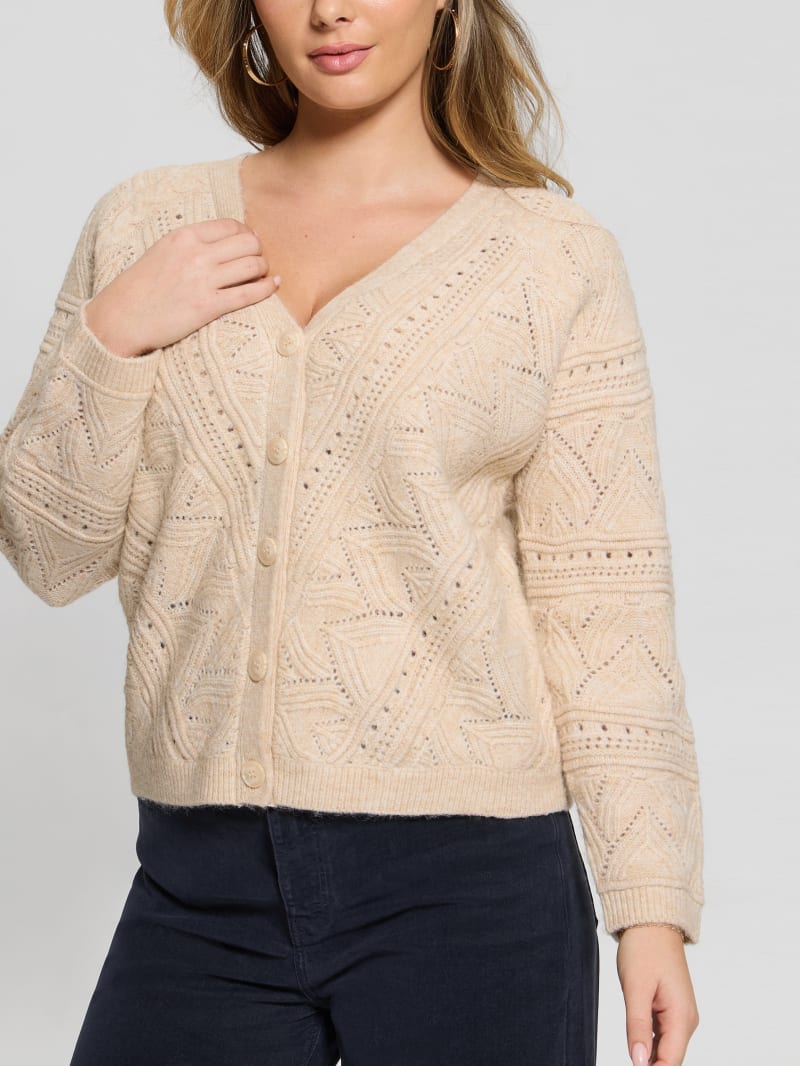 Amelia Pointelle Cardigan - thumbnail 3