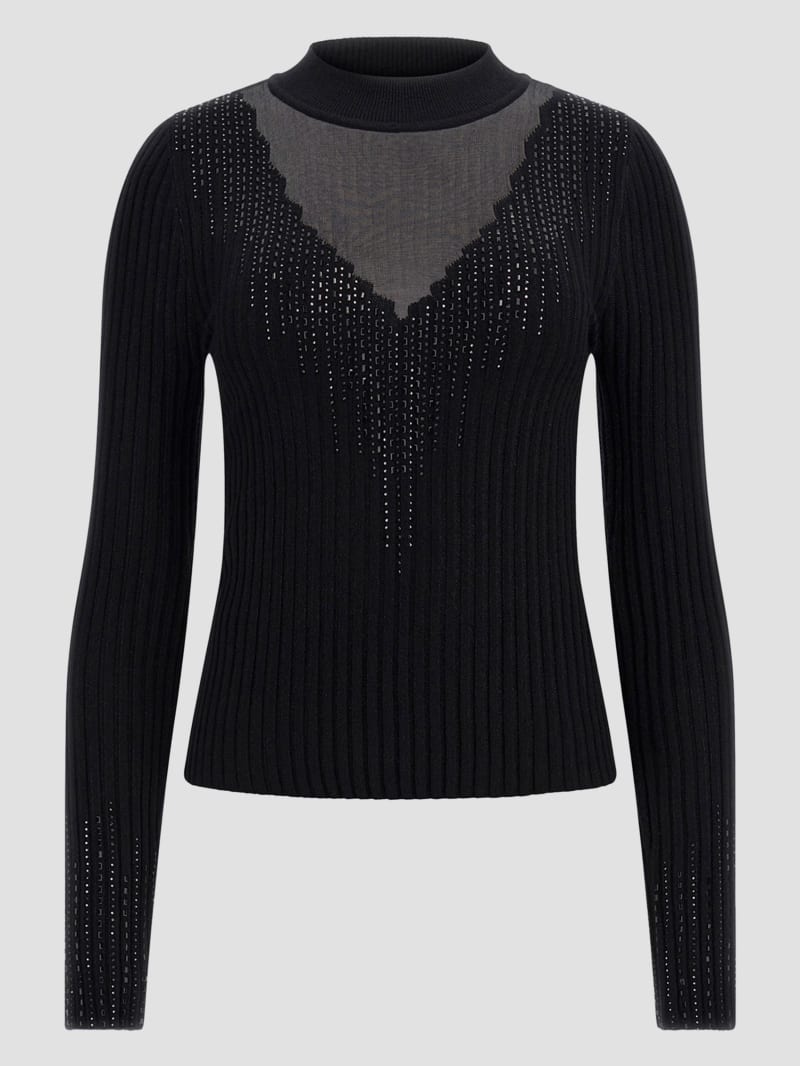 Alice Rhinestone Sweater Top | GUESS Alice Rhinestone Sweater Top | GUESS