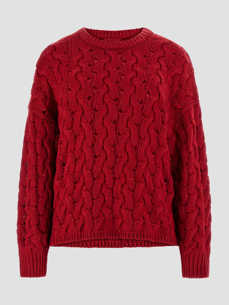 Tawnya Sequin Open-Knit Sweater