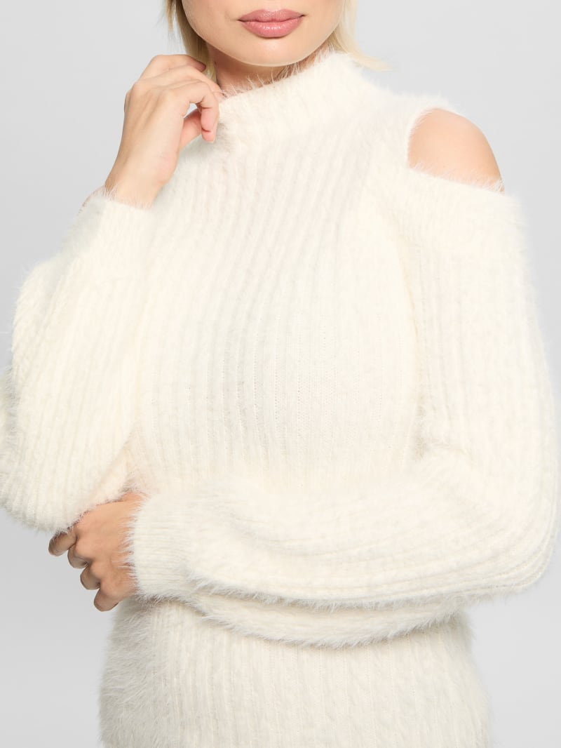 Boxy cropped jacket in gray bouclé fabric