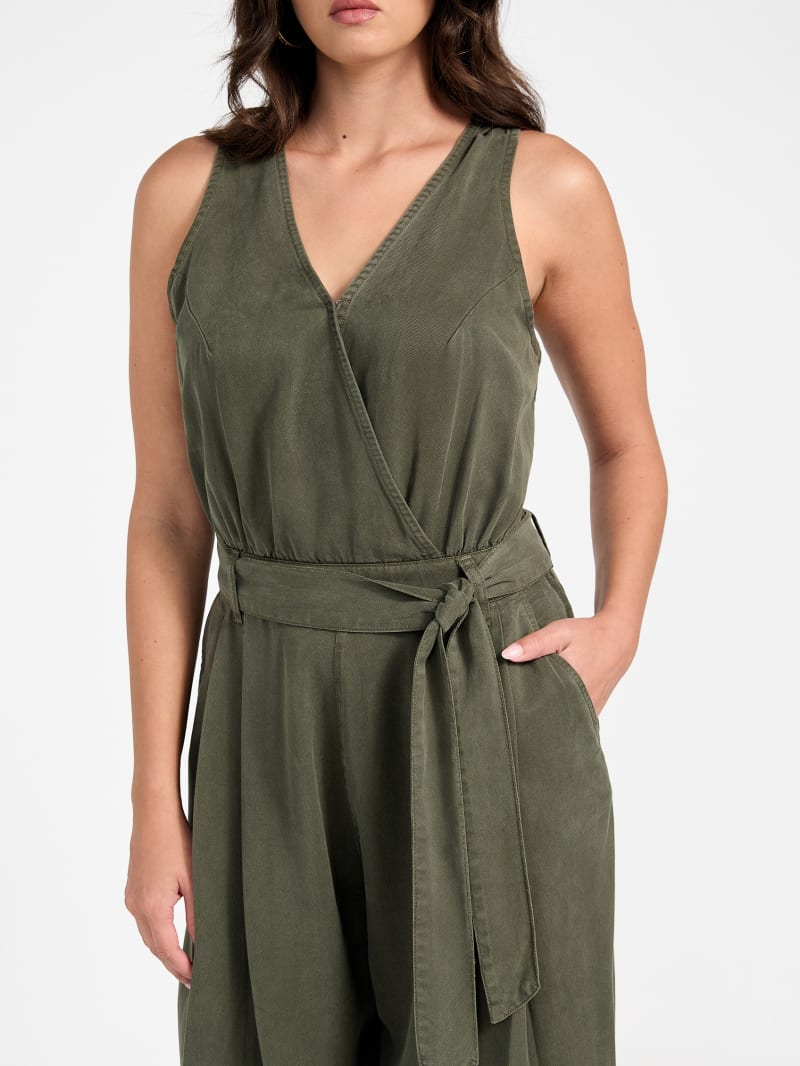 Madelyn Sleeveless Twill Jumpsuit