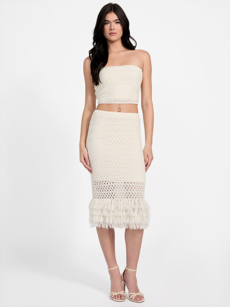 Eco Luca Fringe Hem Skirt | GUESS