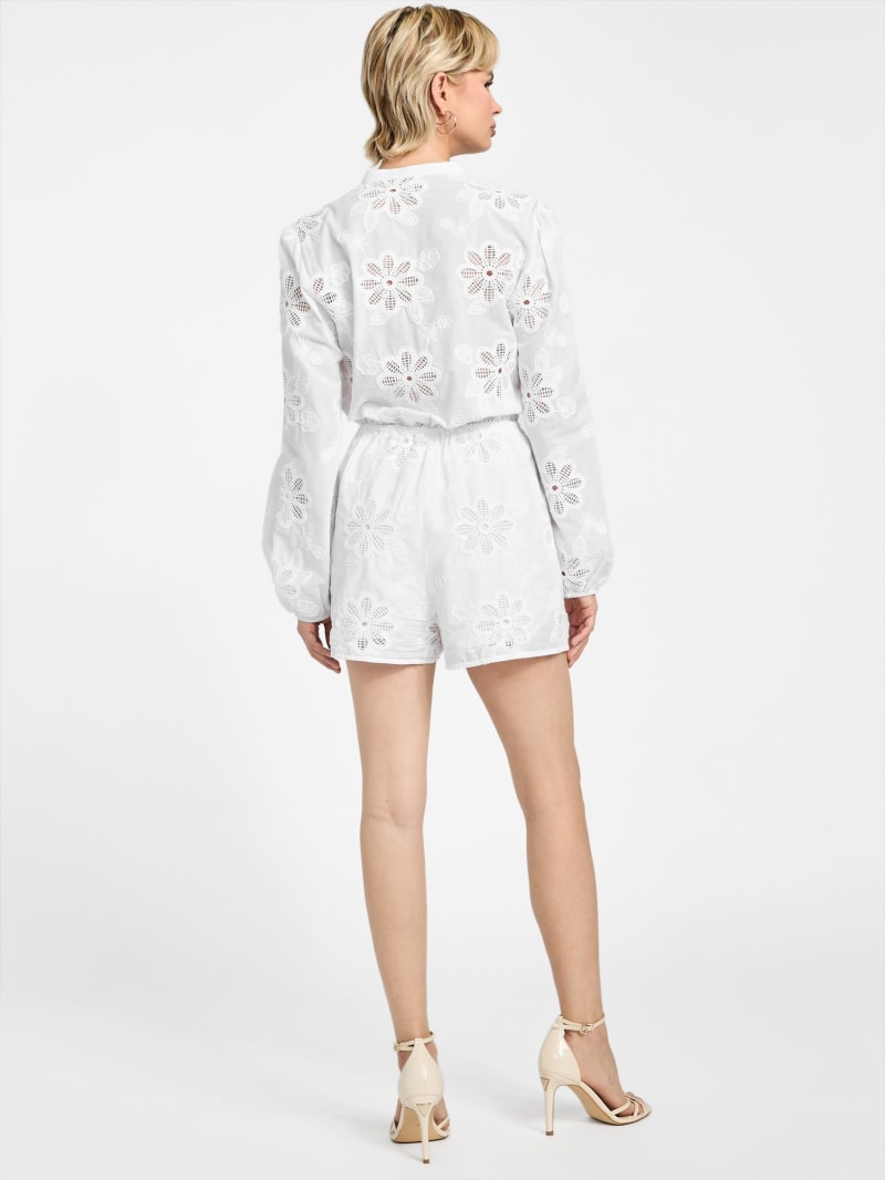 GUESS® Hazel Embroidered Eyelet Romper