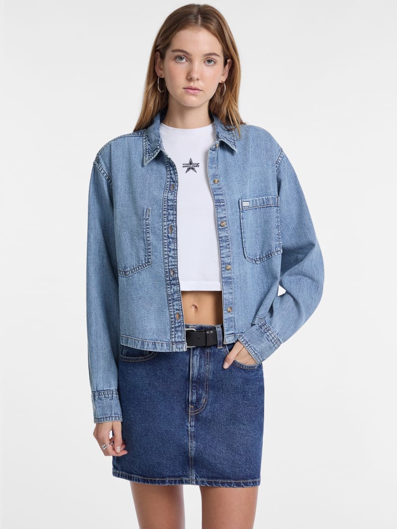 Cropped Denim Shirt | GUESS