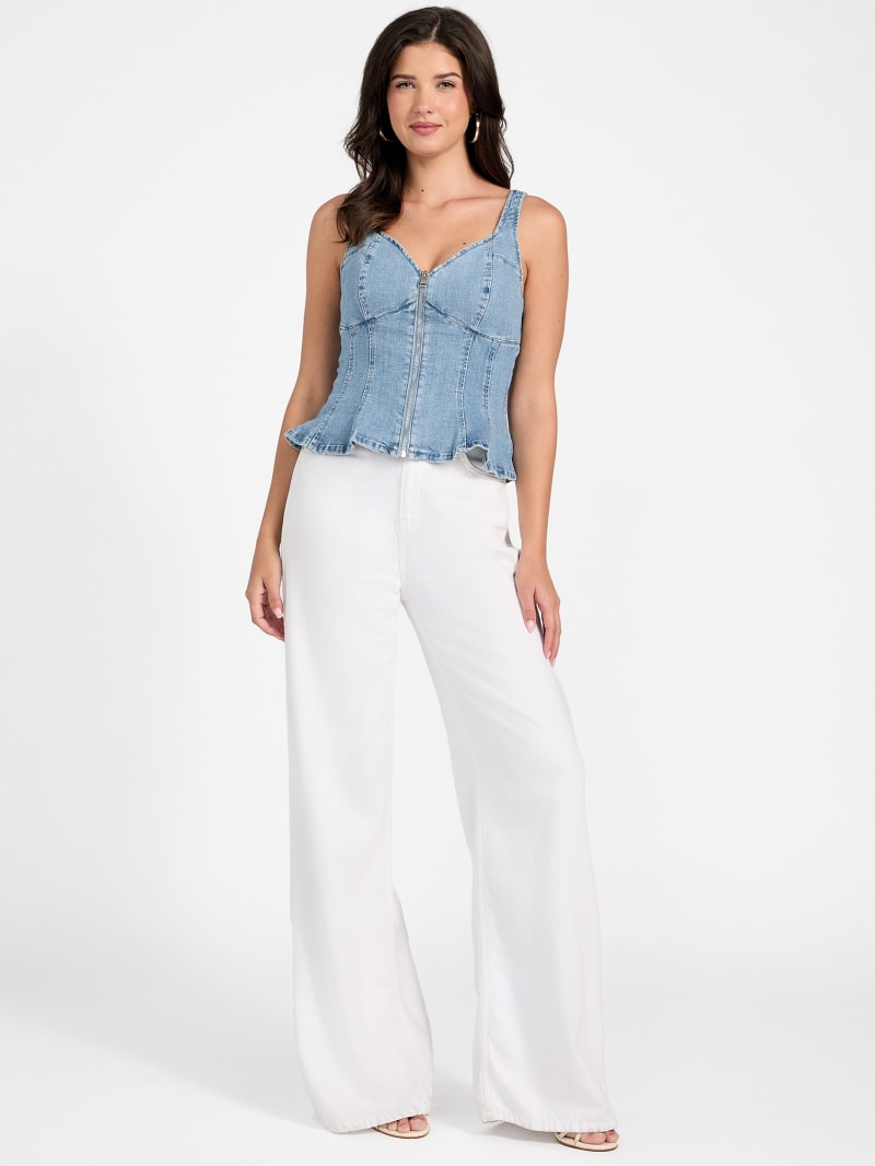 Anika Denim Peplum Top