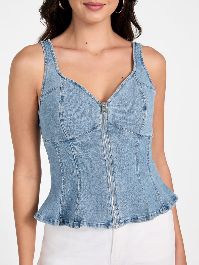 Anika Denim Peplum Top