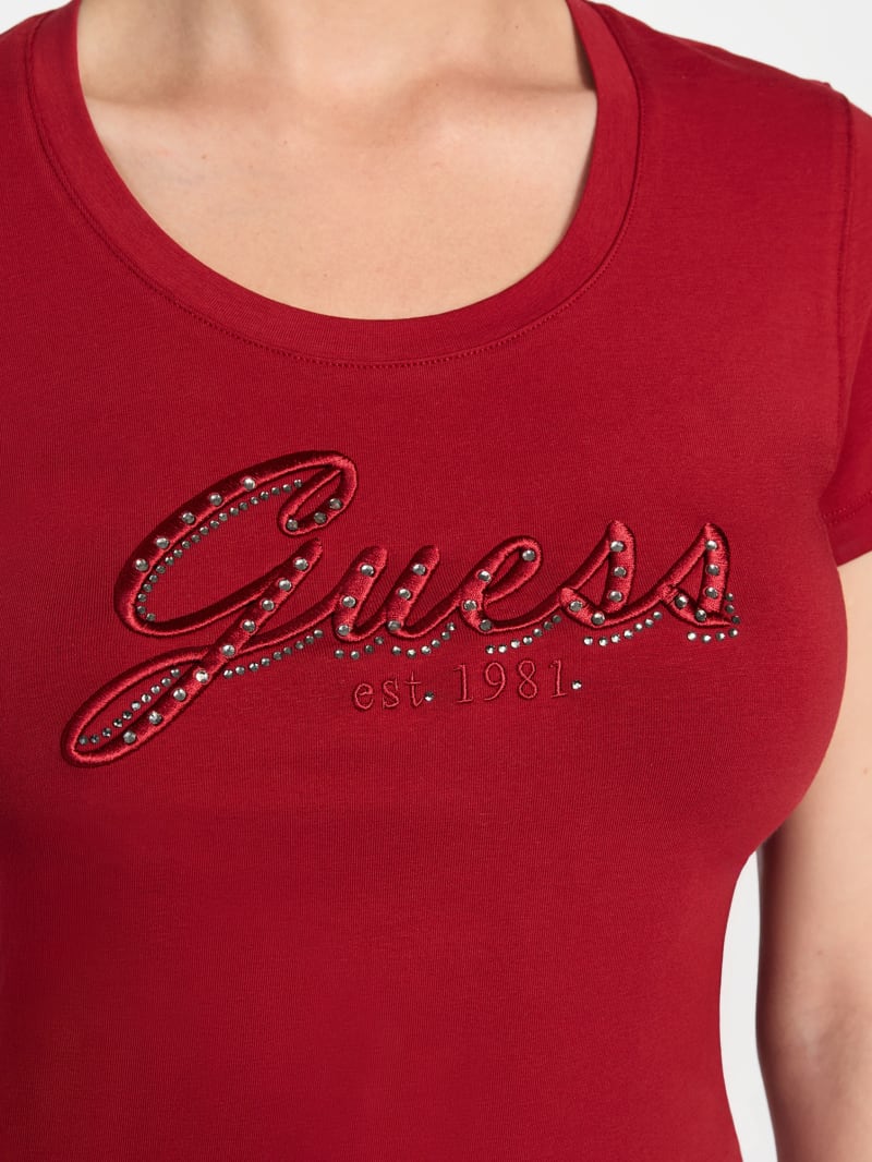 Eco Embroidered Script Logo Tee