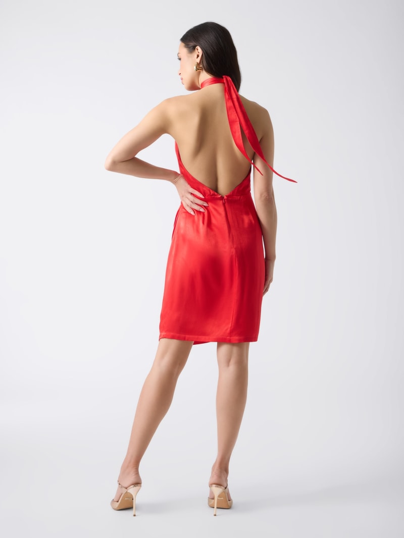 guess women's sleeveless halter bodice satin midi dress Amazon.com: Guess Women's Dresses Dress,Light Aqua,14 : Clothing, Shoes &  Jewelry