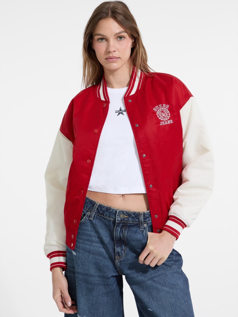 Guess USA ジャケット Vintage Guess USA Retro Classic Big Logo Letterman Jacket