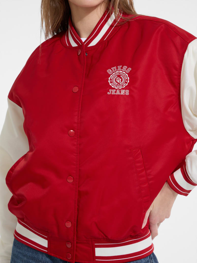 Embroidered Varsity Jacket Women | GUESS Jeans®