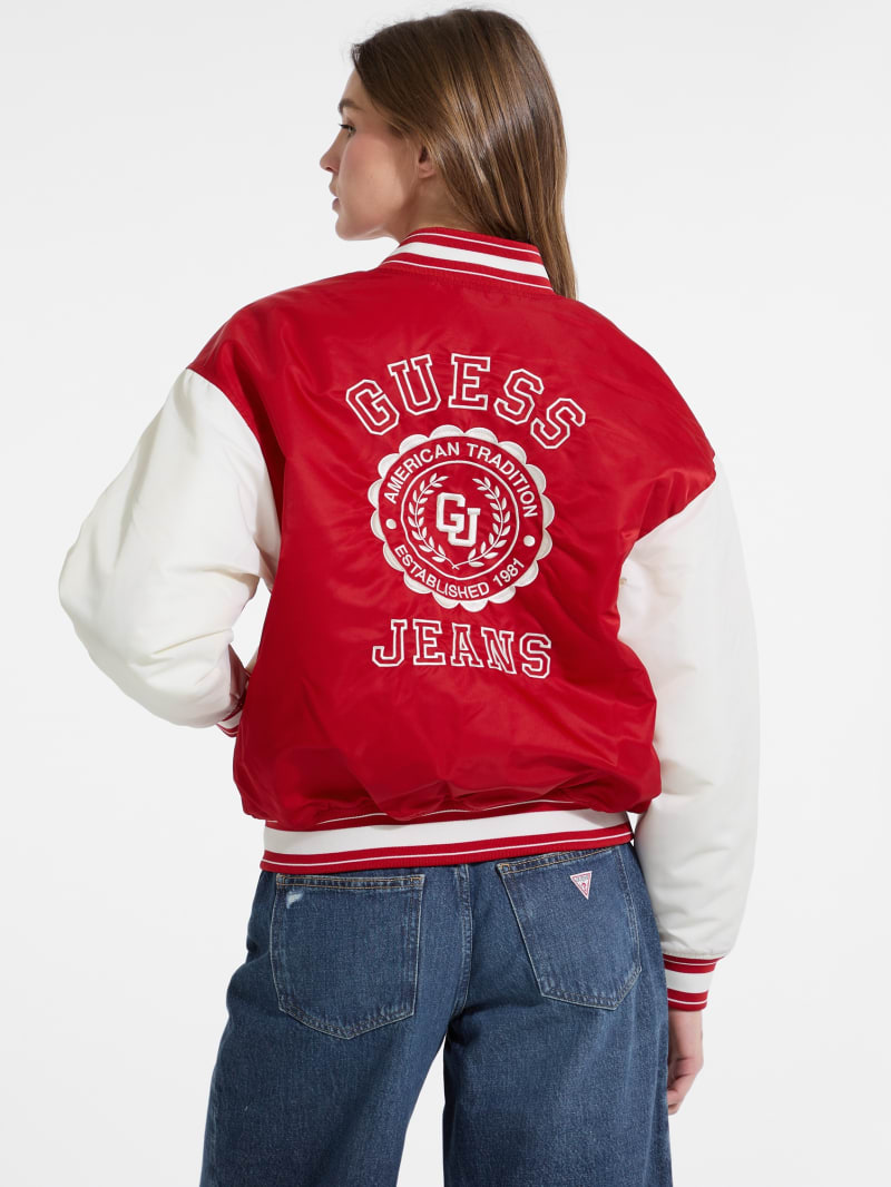 Embroidered Varsity Jacket Women | GUESS Jeans®