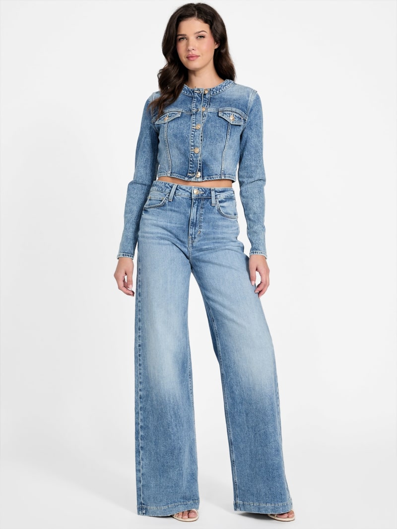 Eco Gemma Cropped Denim Jacket | GUESS