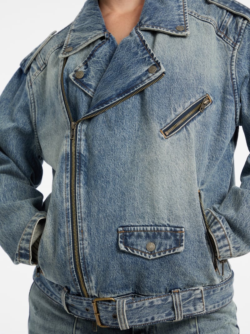 GUESS® GUESS Originals Denim Motorcycle Jacket, image size:800x1066