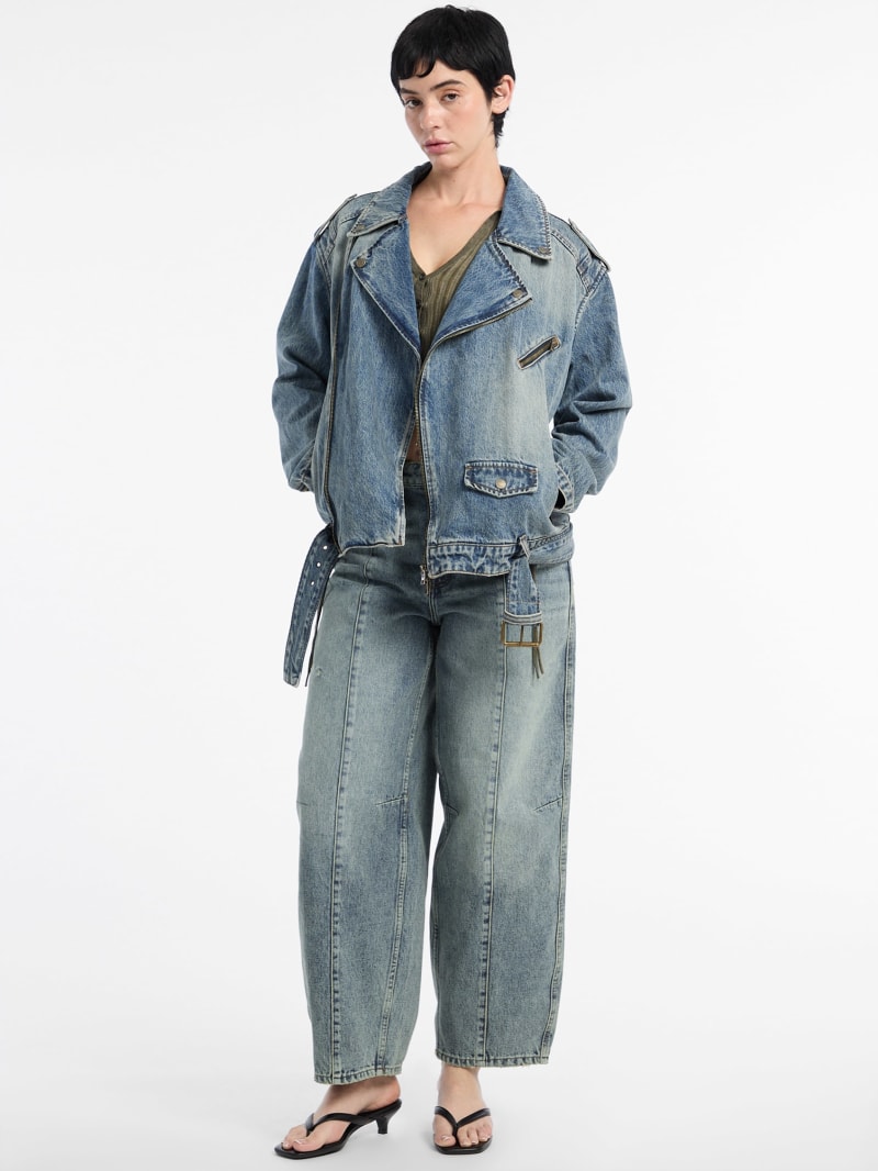 GUESS® GUESS Originals Denim Motorcycle Jacket