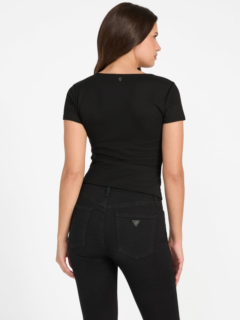 トップス THINGS THAT MATTER/OPEN FRONT RIB TOPS Eco Lena Ribbed Top | GUESS Canada