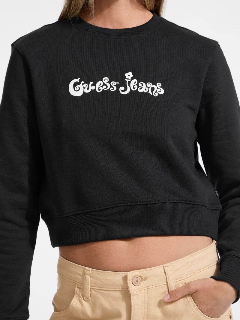 Flower Logo Cropped Sweatshirt