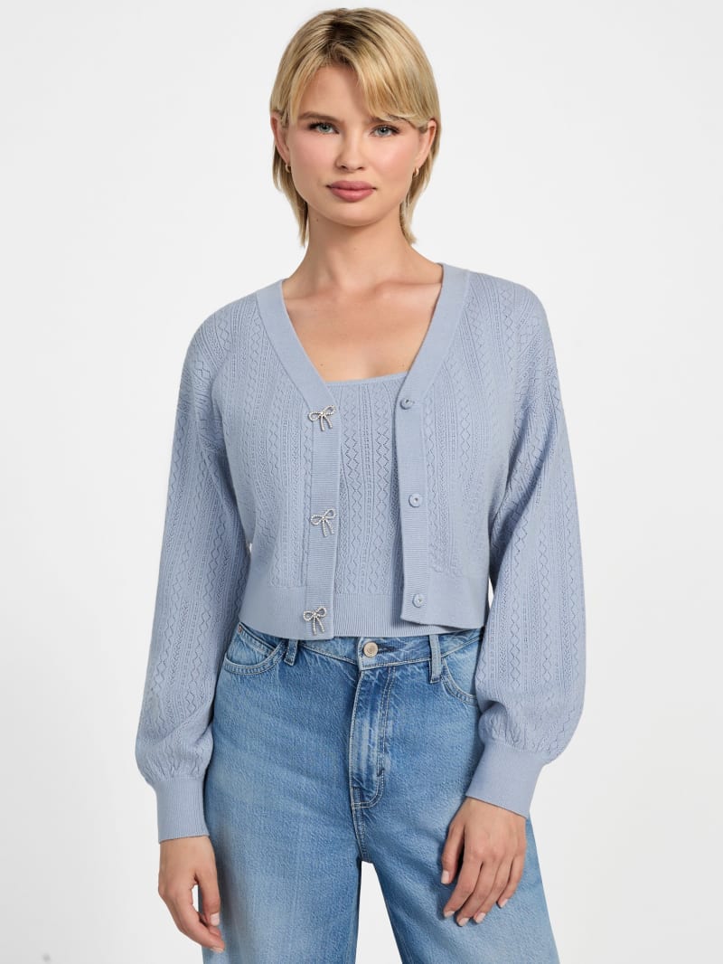 GUESS® Eco Lyla Bow Cardigan Sweater