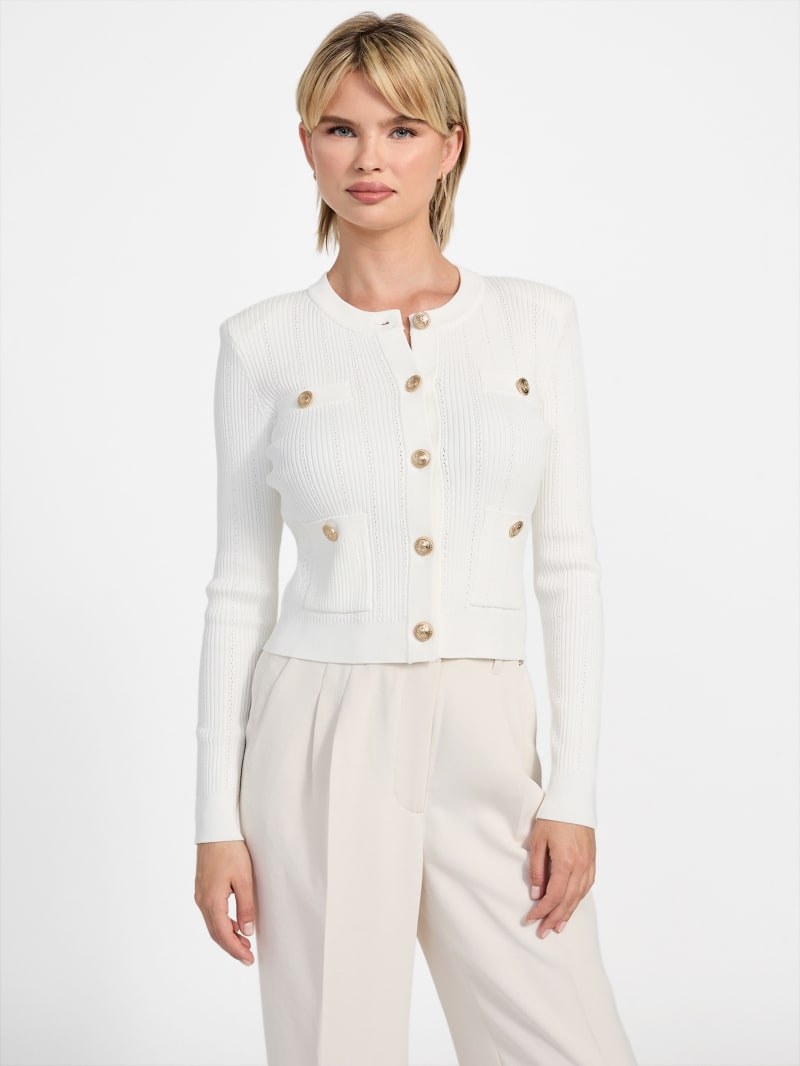 売れ筋商品|||ホルツワイラー ニット&セーター レディース アウター ROSIE CARDIGAN - Cardigan - white Rosie Crochet Cardigan - White - Holzweiler