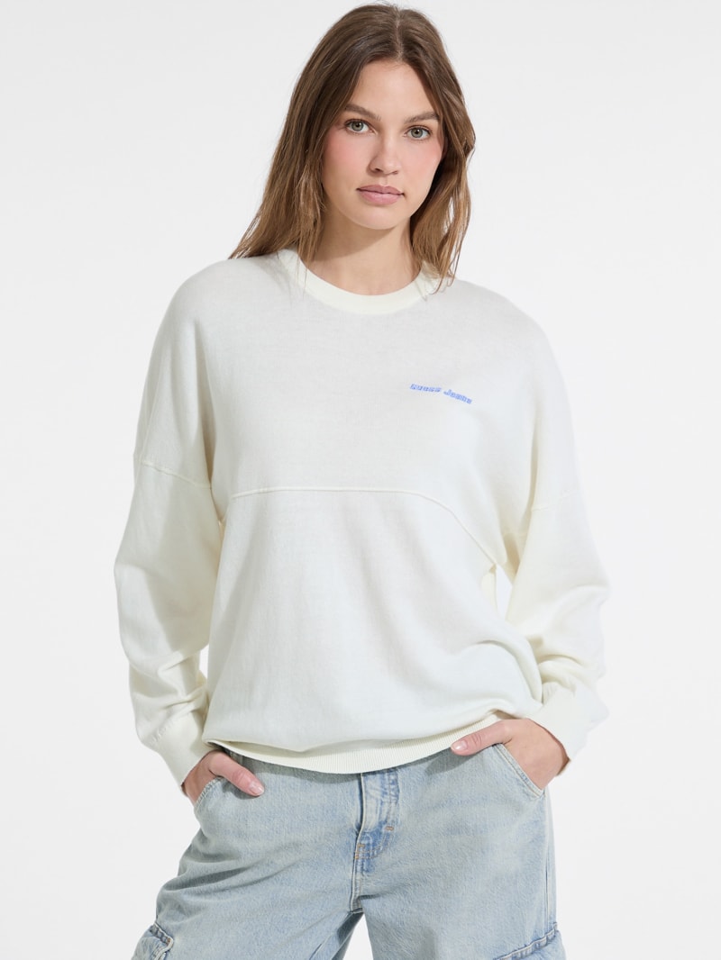Logo Crewneck Long Sweater | GUESS Jeans