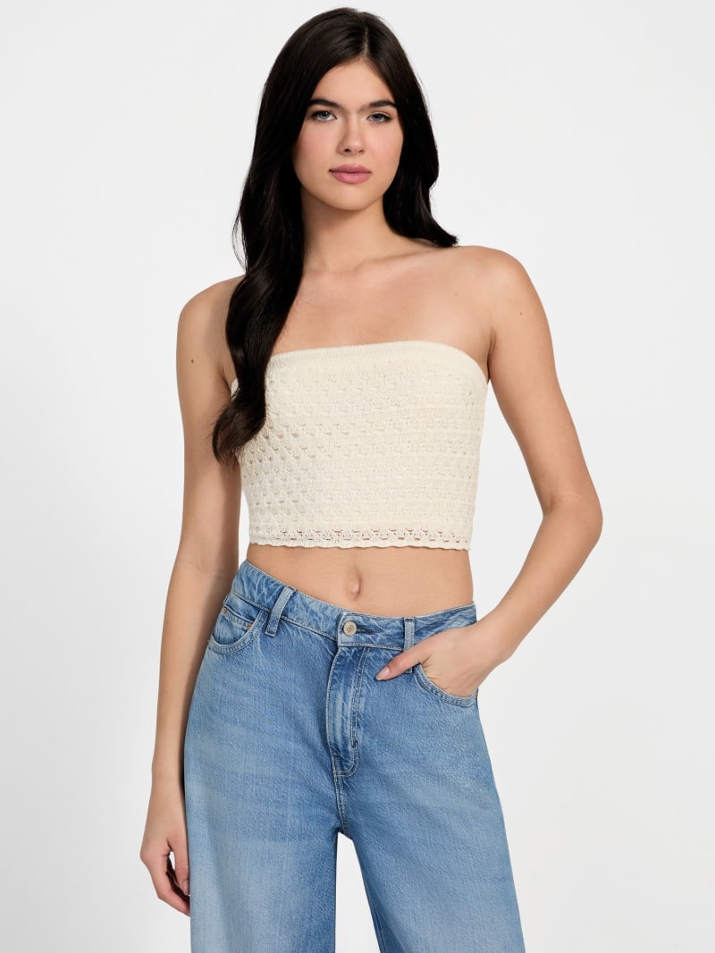 トップス tope tubetop JUZIHAI Blue Leopard Print Women's Tube Tops Cute Trendy