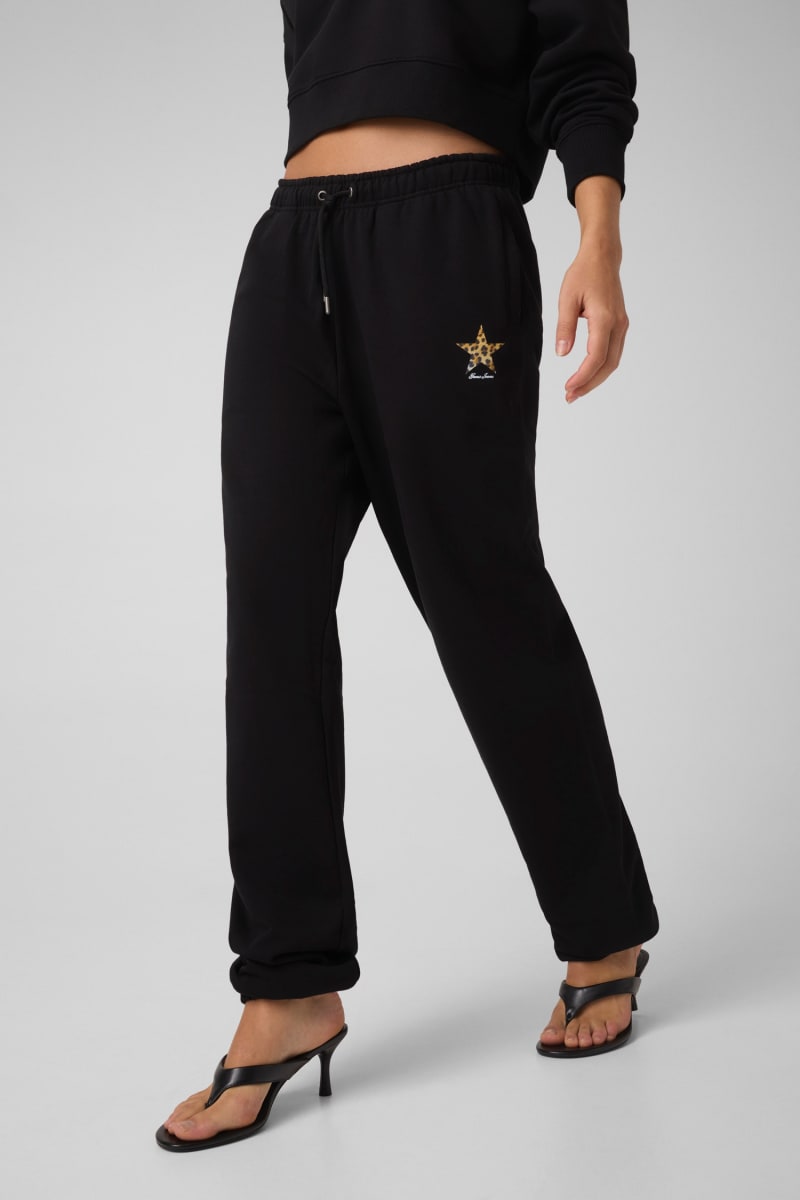 Leopard print star sweatpants