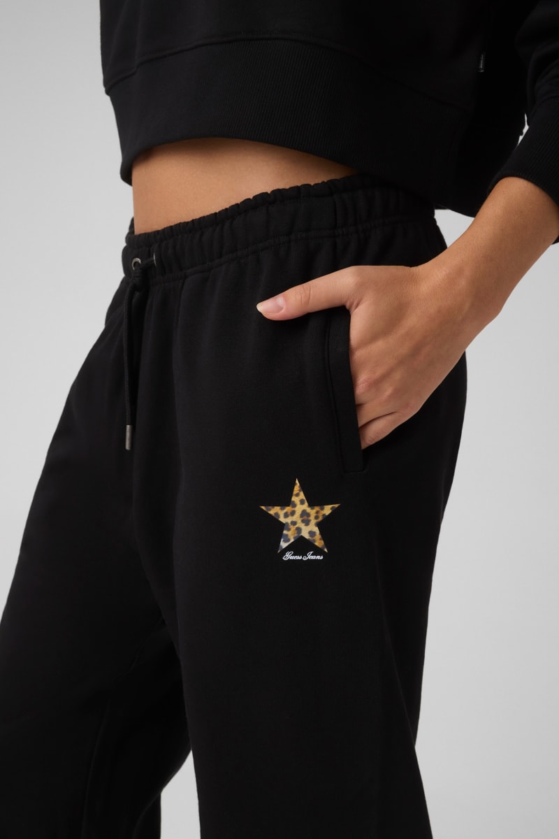 Leopard print star sweatpants