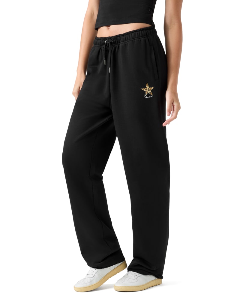 Leopard print star sweatpants