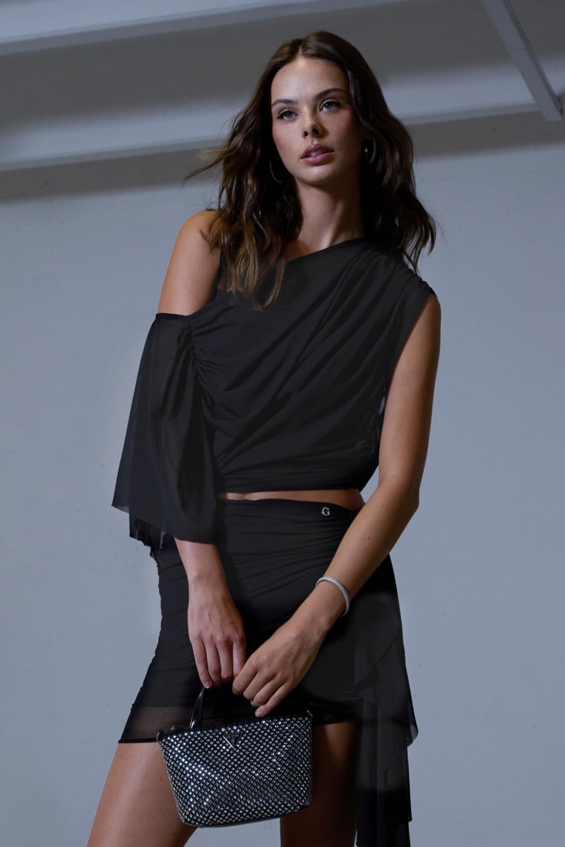 Mesh Draped Skirt · Guess