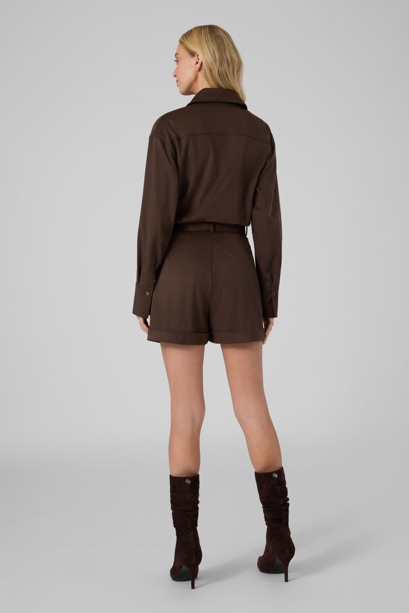 Belted mini jumpsuit