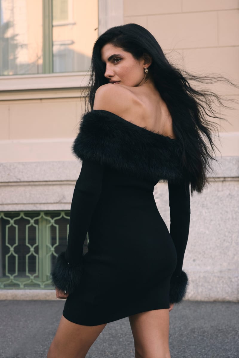 Off shoulder mini dress