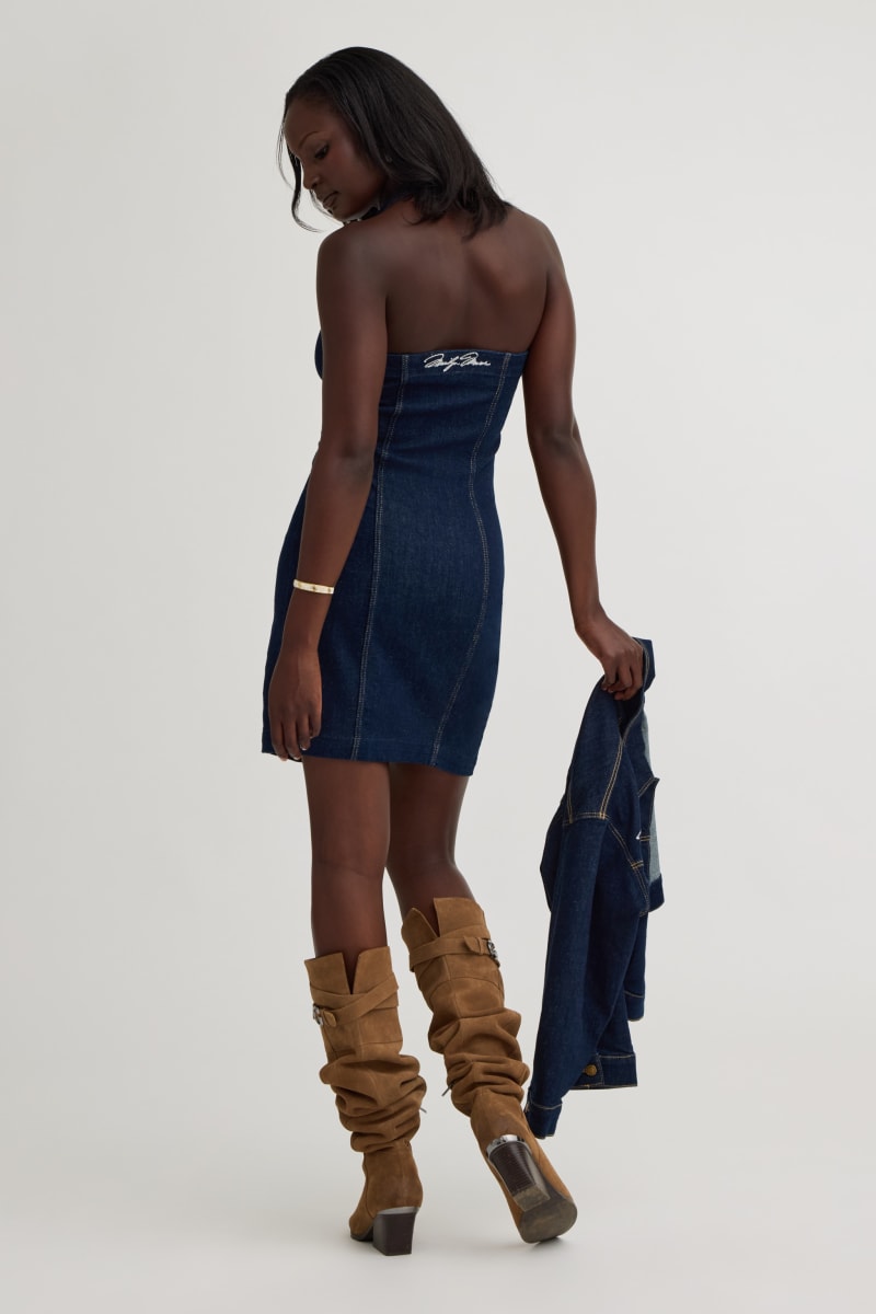 Denim mini dress