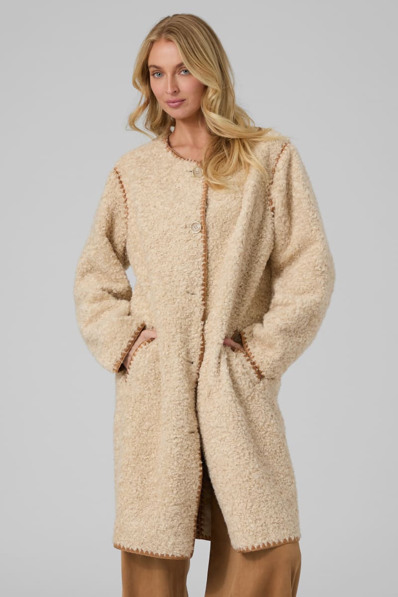 Faux sherpa coat