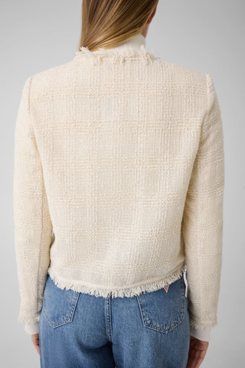 Fringed tweed jacket