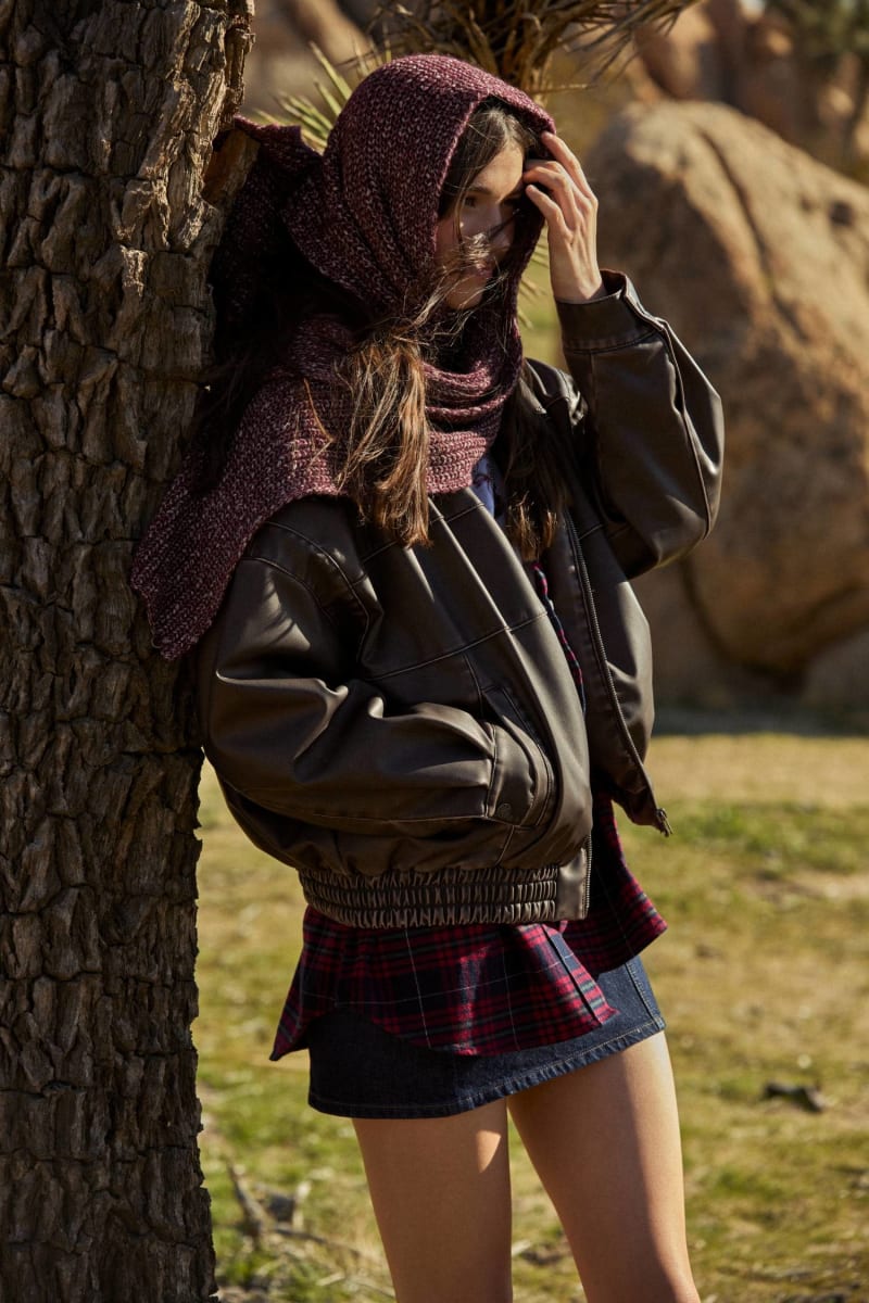 Faux leather star jacket