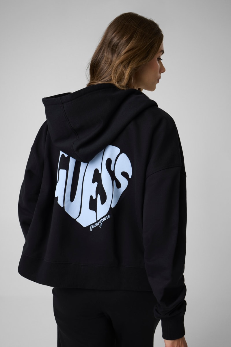 Printed full zip hoodie